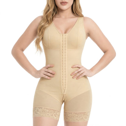Seamless Full Body Shapewear with Practical Zipper Design